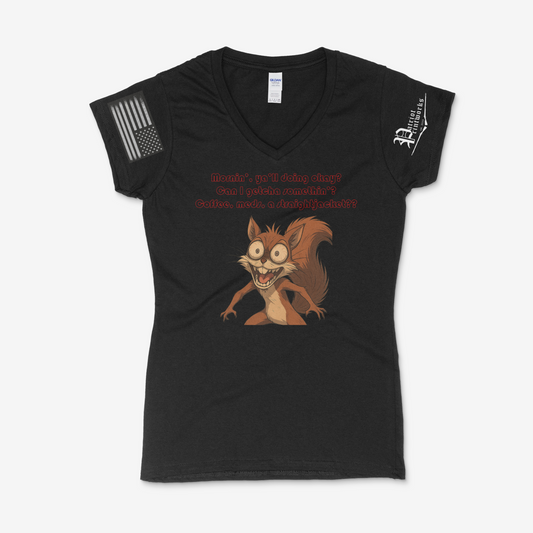 Coffee, Meds, Straightjacket Ladies V-Neck T-Shirt
