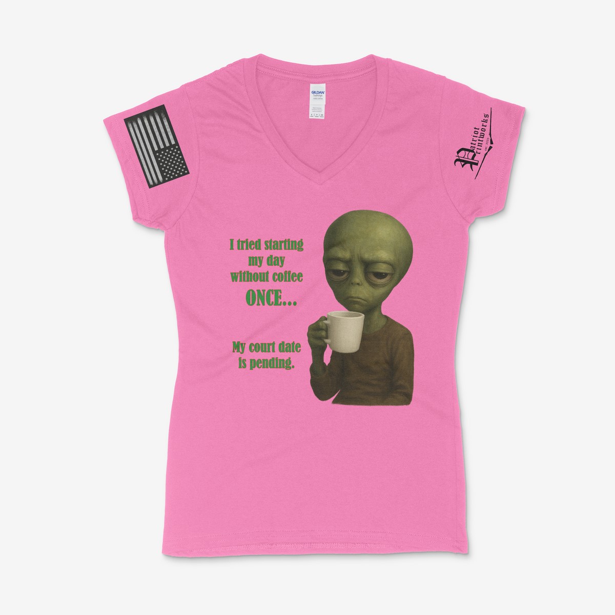 Court Date Pending Ladies V-Neck T-Shirt