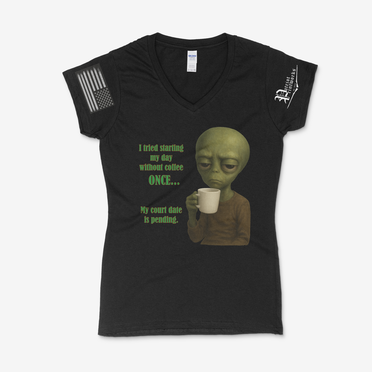 Court Date Pending Ladies V-Neck T-Shirt