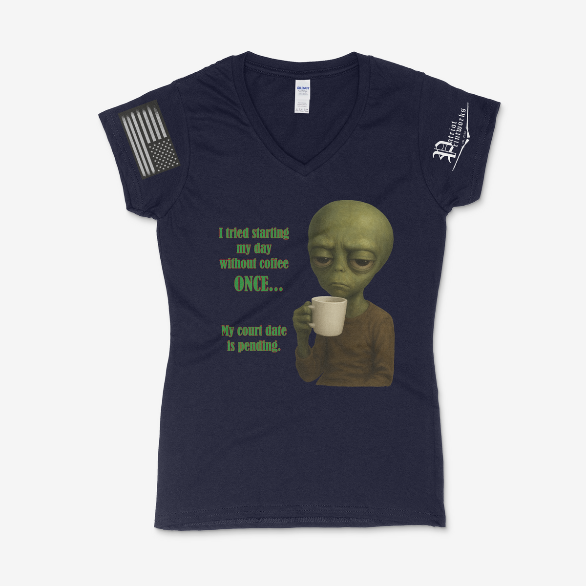 Court Date Pending Ladies V-Neck T-Shirt