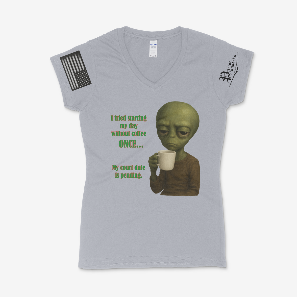 Court Date Pending Ladies V-Neck T-Shirt