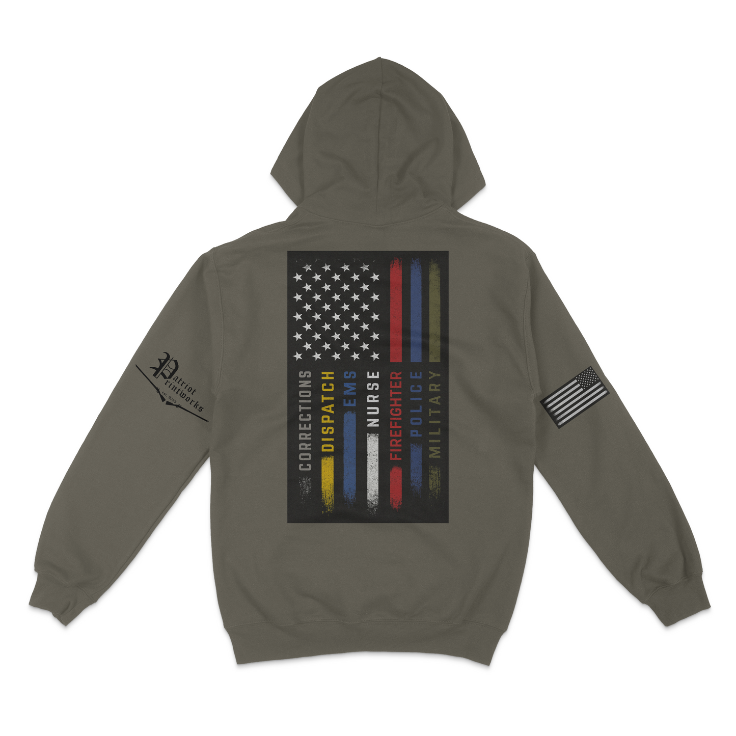 First Responder Flag Hoodie