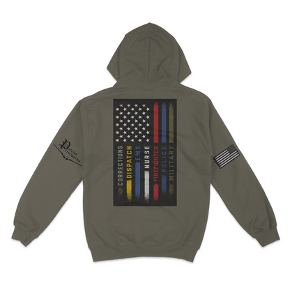 First Responder Flag Hoodie