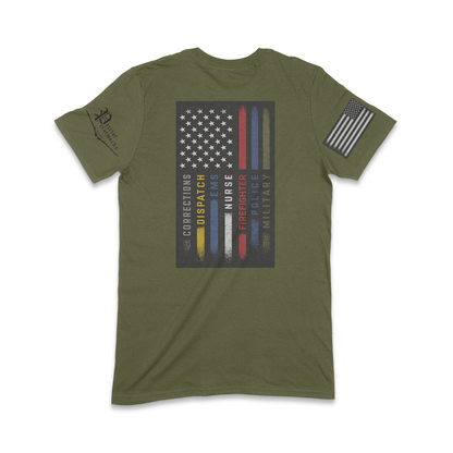 First Responder Flag T-Shirt