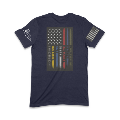 First Responder Flag T-Shirt