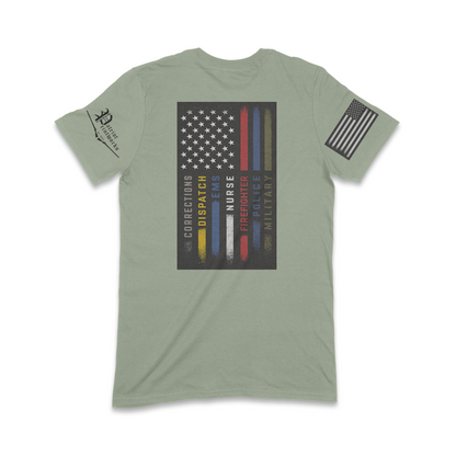 First Responder Flag T-Shirt