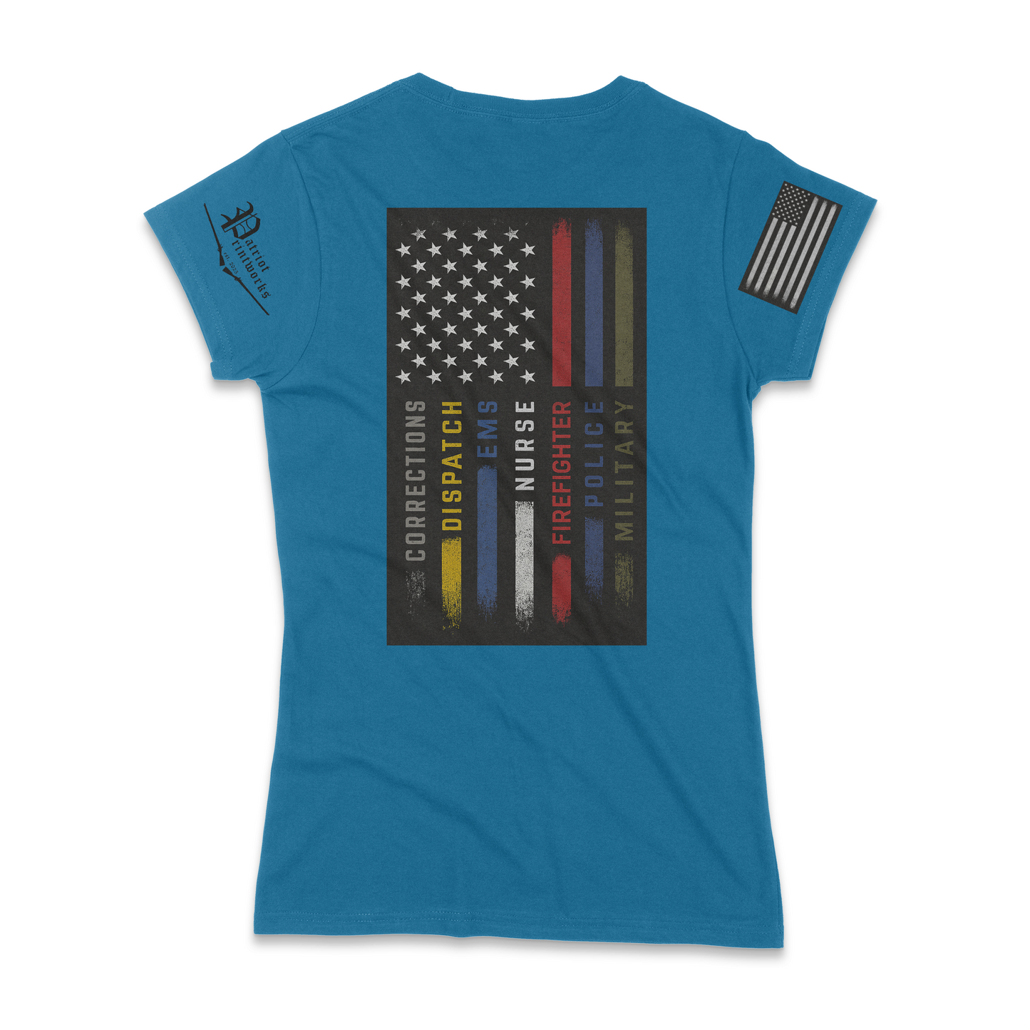 First Responder Flag Ladies T-Shirt