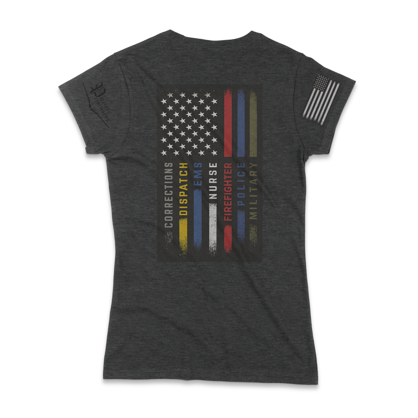 First Responder Flag Ladies T-Shirt