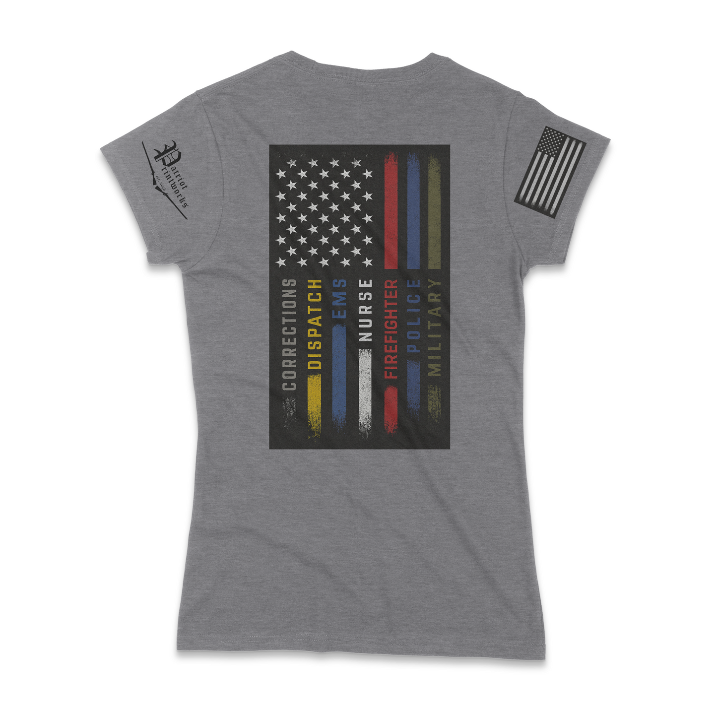 First Responder Flag Ladies T-Shirt