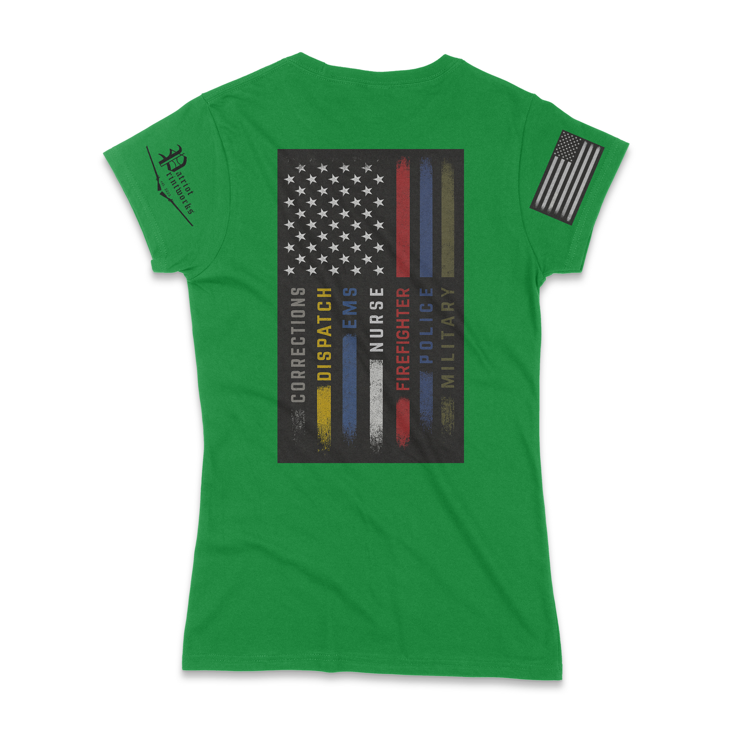 First Responder Flag Ladies T-Shirt