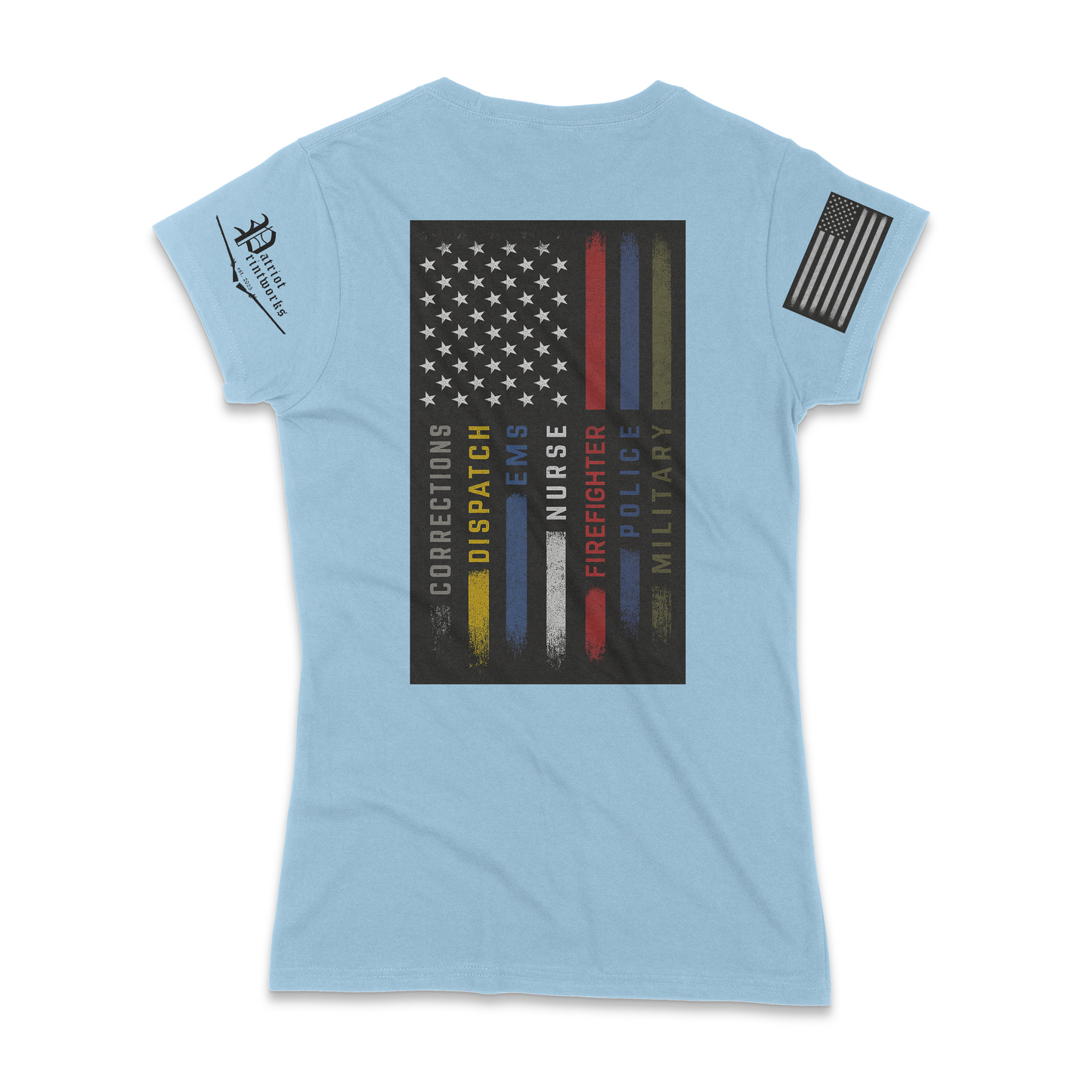 First Responder Flag Ladies T-Shirt