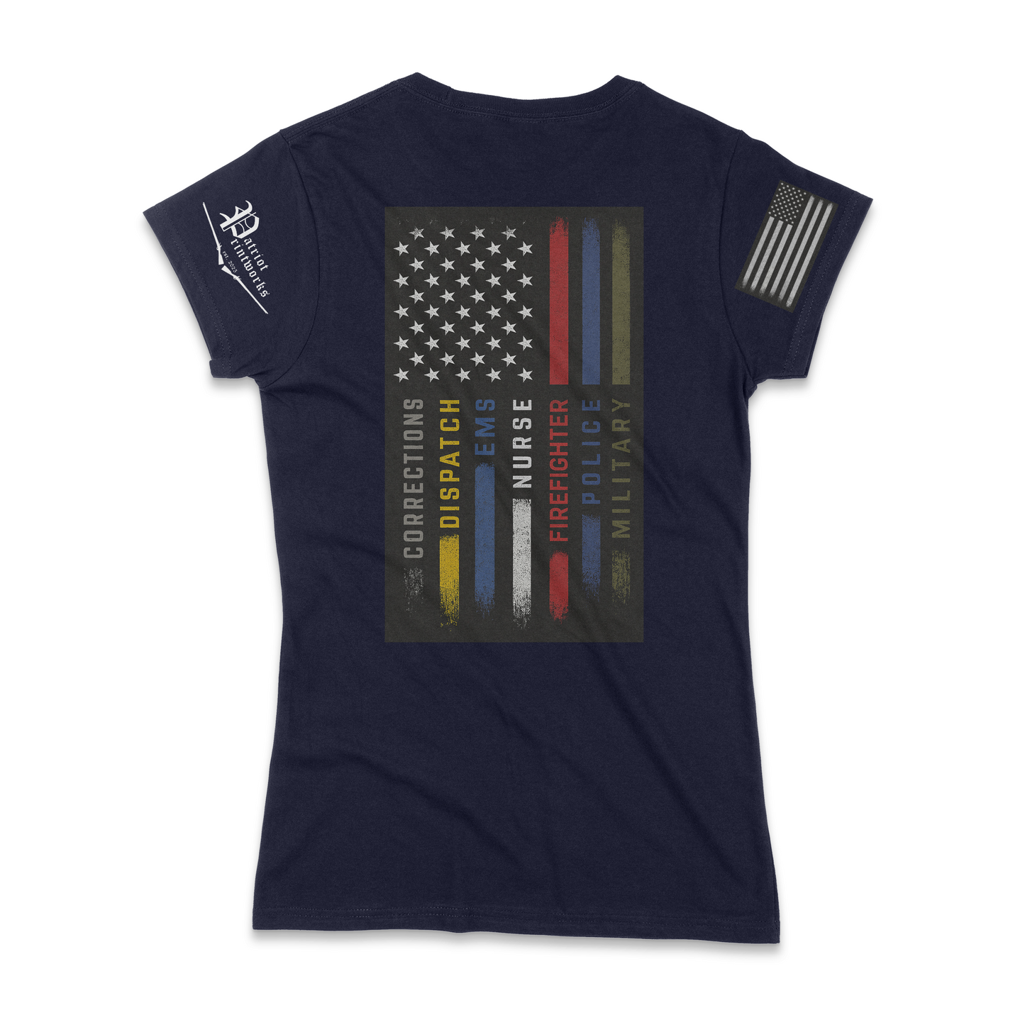 First Responder Flag Ladies T-Shirt