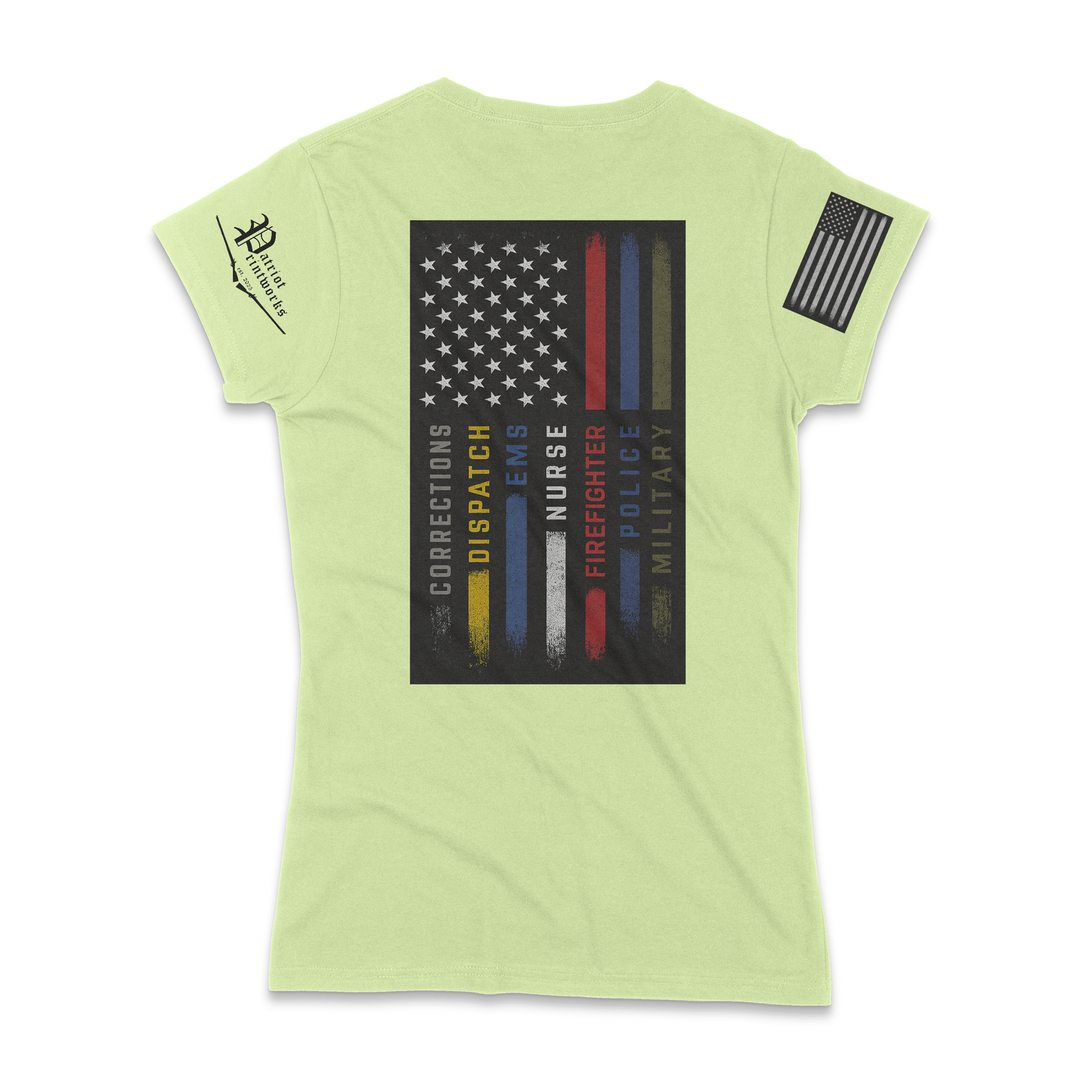 First Responder Flag Ladies T-Shirt