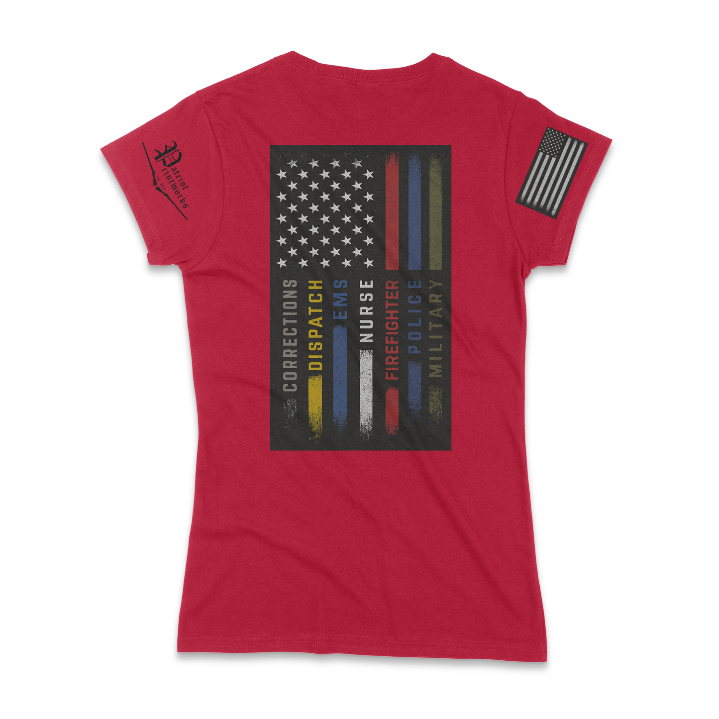 First Responder Flag Ladies T-Shirt