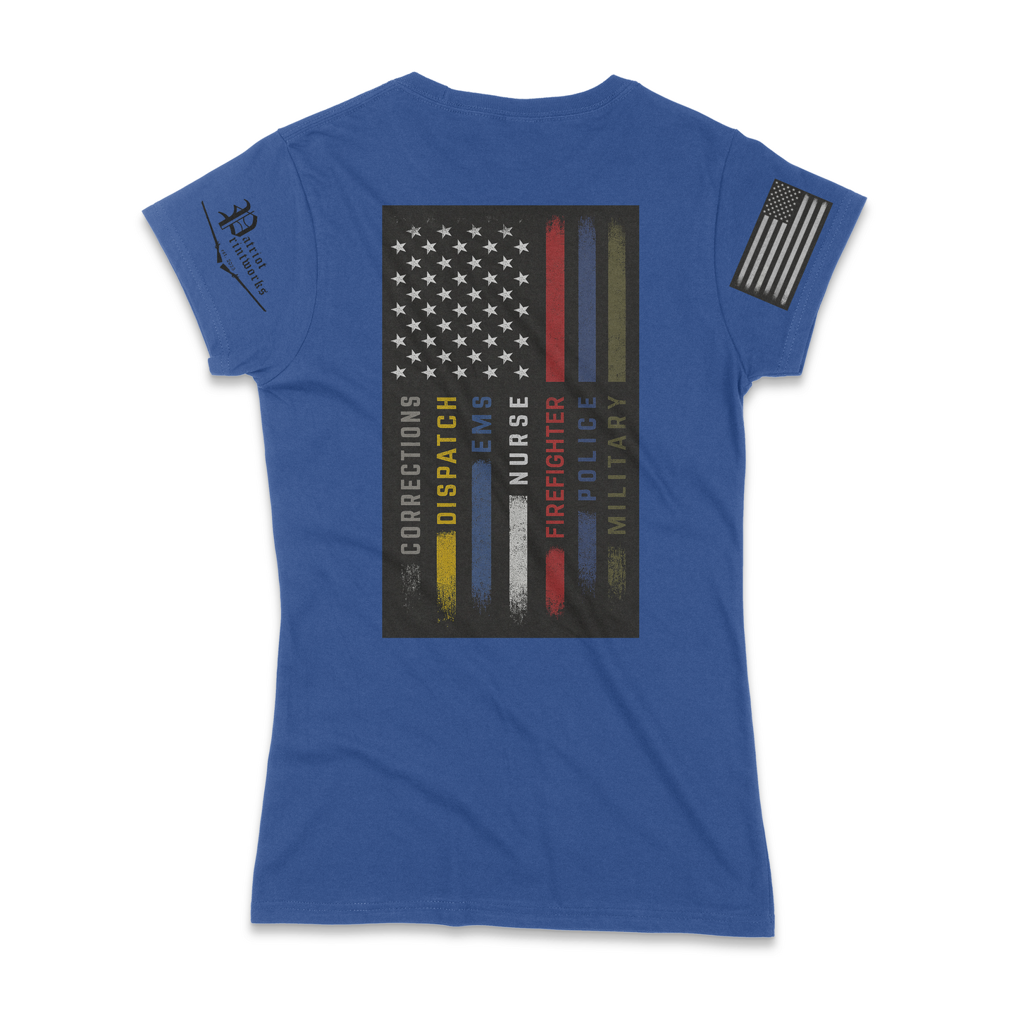 First Responder Flag Ladies T-Shirt