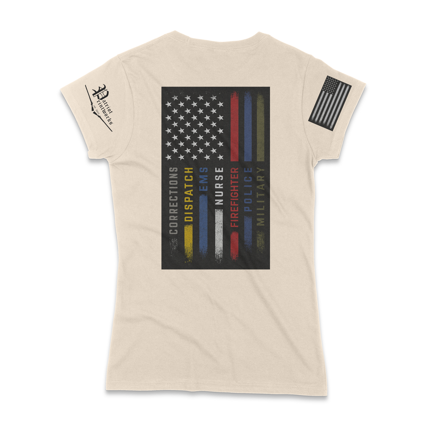 First Responder Flag Ladies T-Shirt