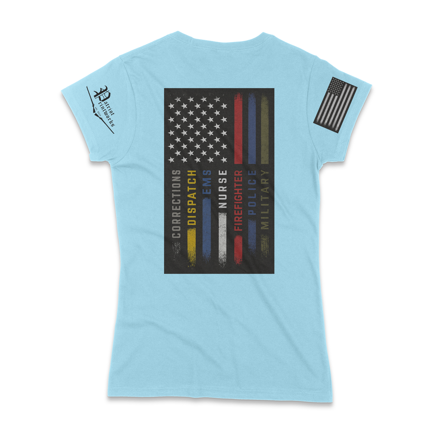 First Responder Flag Ladies T-Shirt