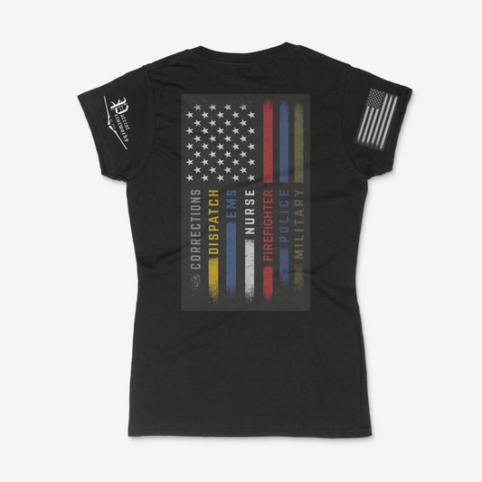 First Responder Ladies V-Neck T-Shirt