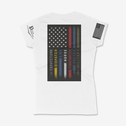 First Responder Ladies V-Neck T-Shirt