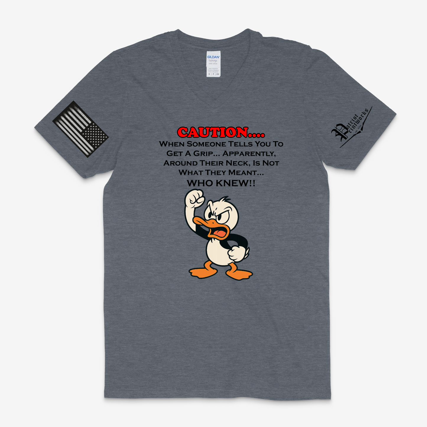 Get A Grip V-Neck T-Shirt
