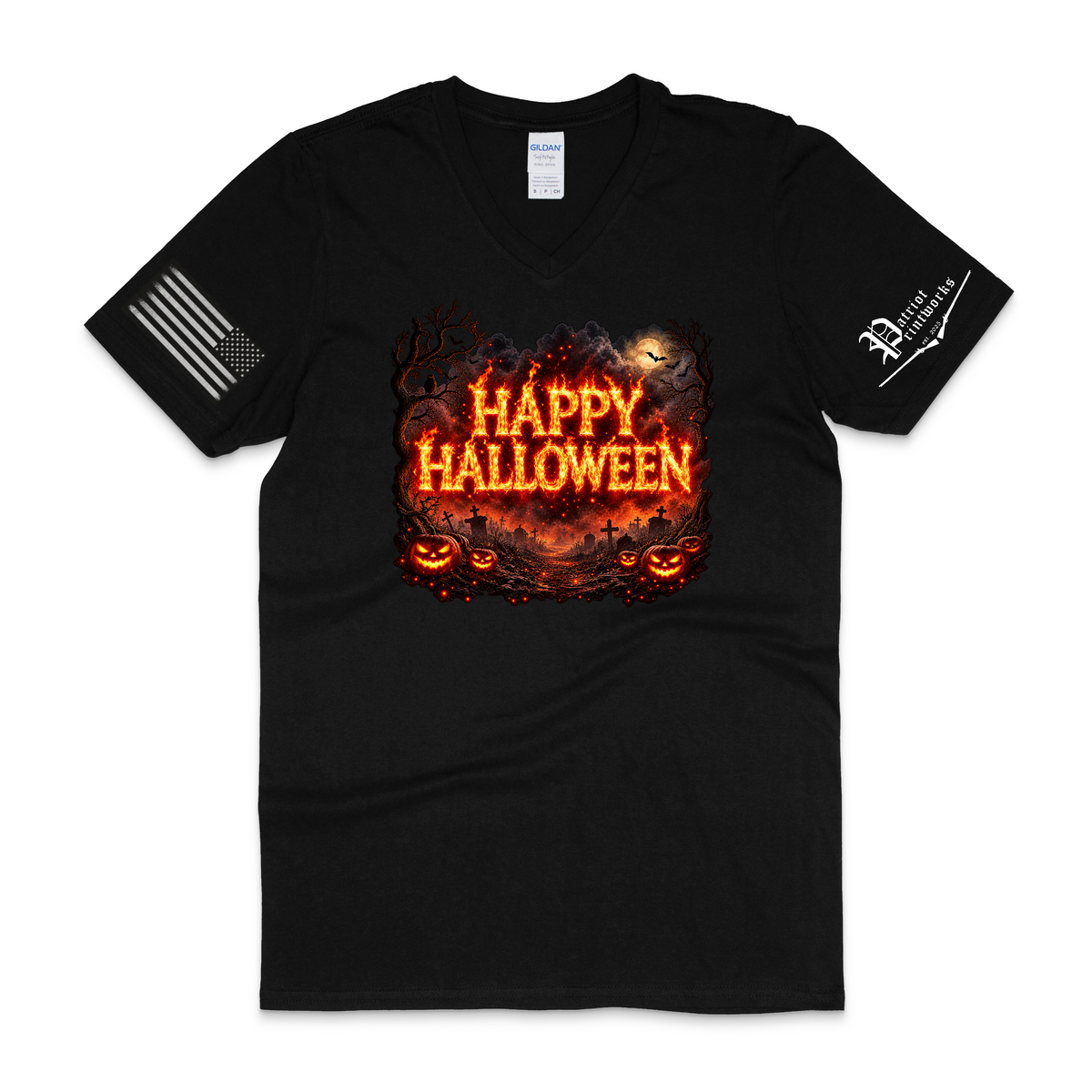 Halloween Inferno V-Neck T-Shirt