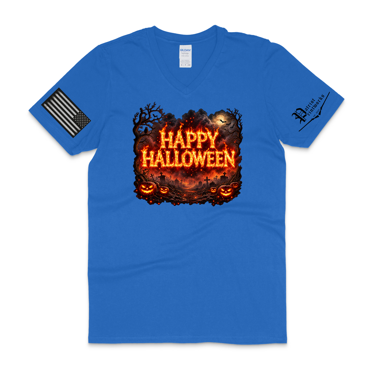 Halloween Inferno V-Neck T-Shirt