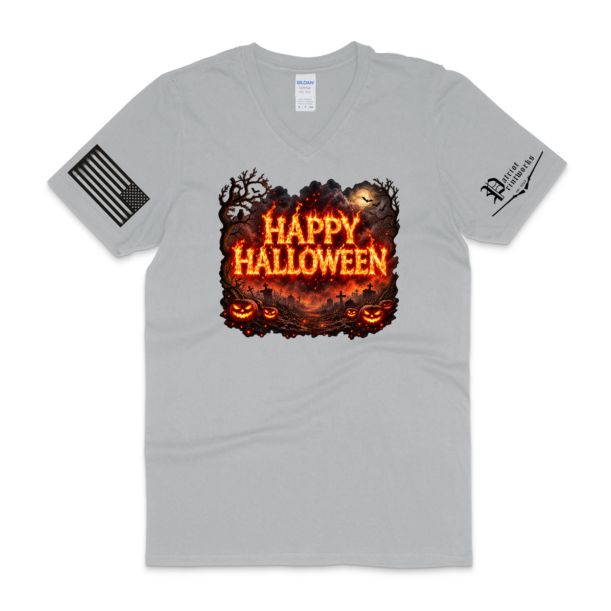 Halloween Inferno V-Neck T-Shirt