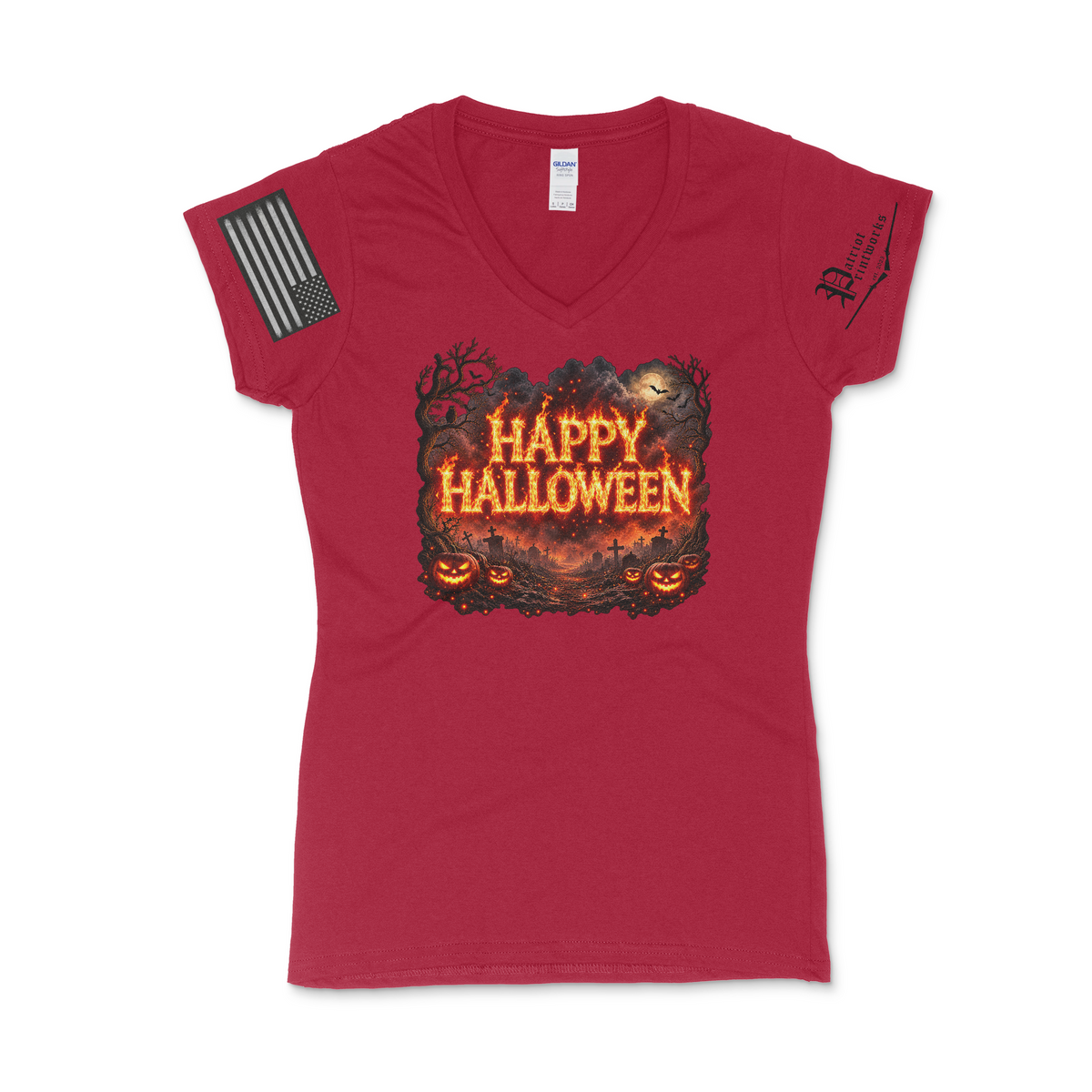 Halloween Inferno Women's V-Neck T-Shirt