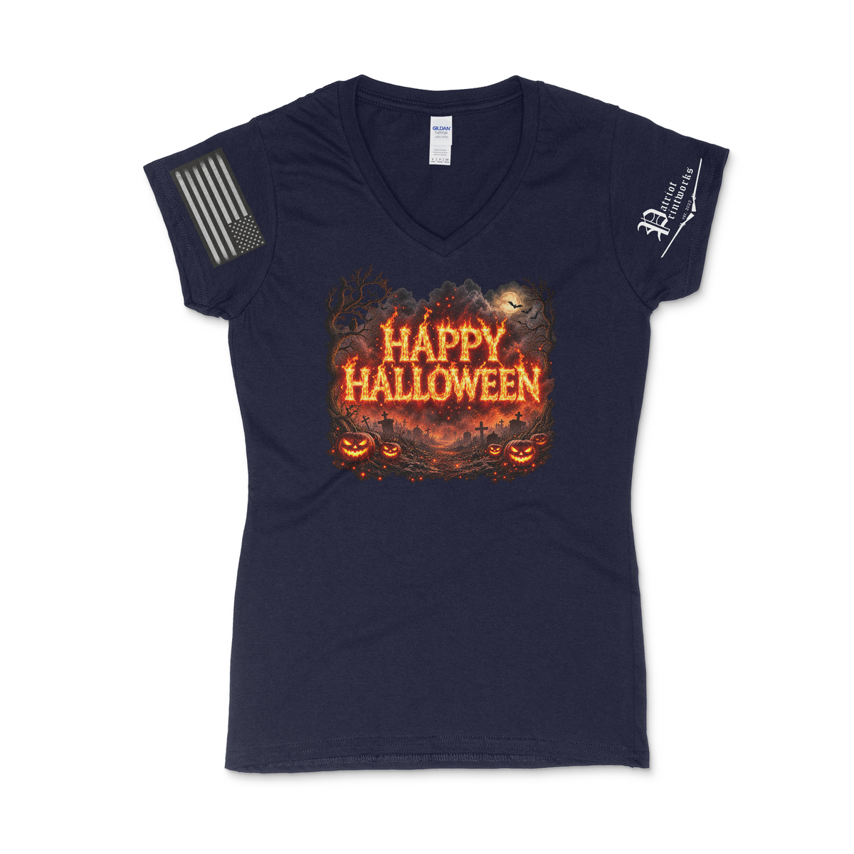 Halloween Inferno Women's V-Neck T-Shirt