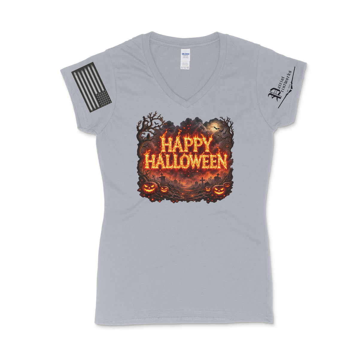 Halloween Inferno Women's V-Neck T-Shirt