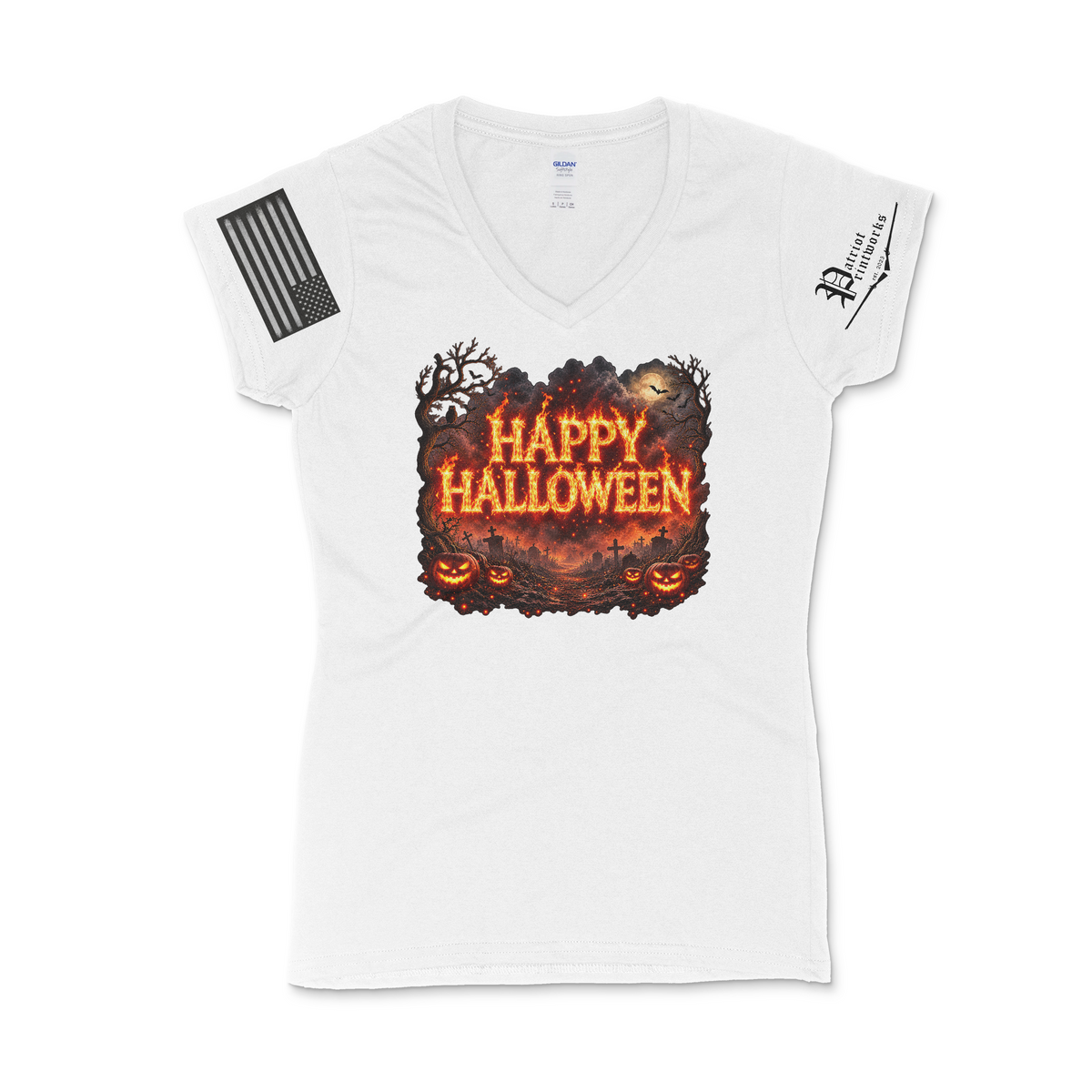 Halloween Inferno Women's V-Neck T-Shirt