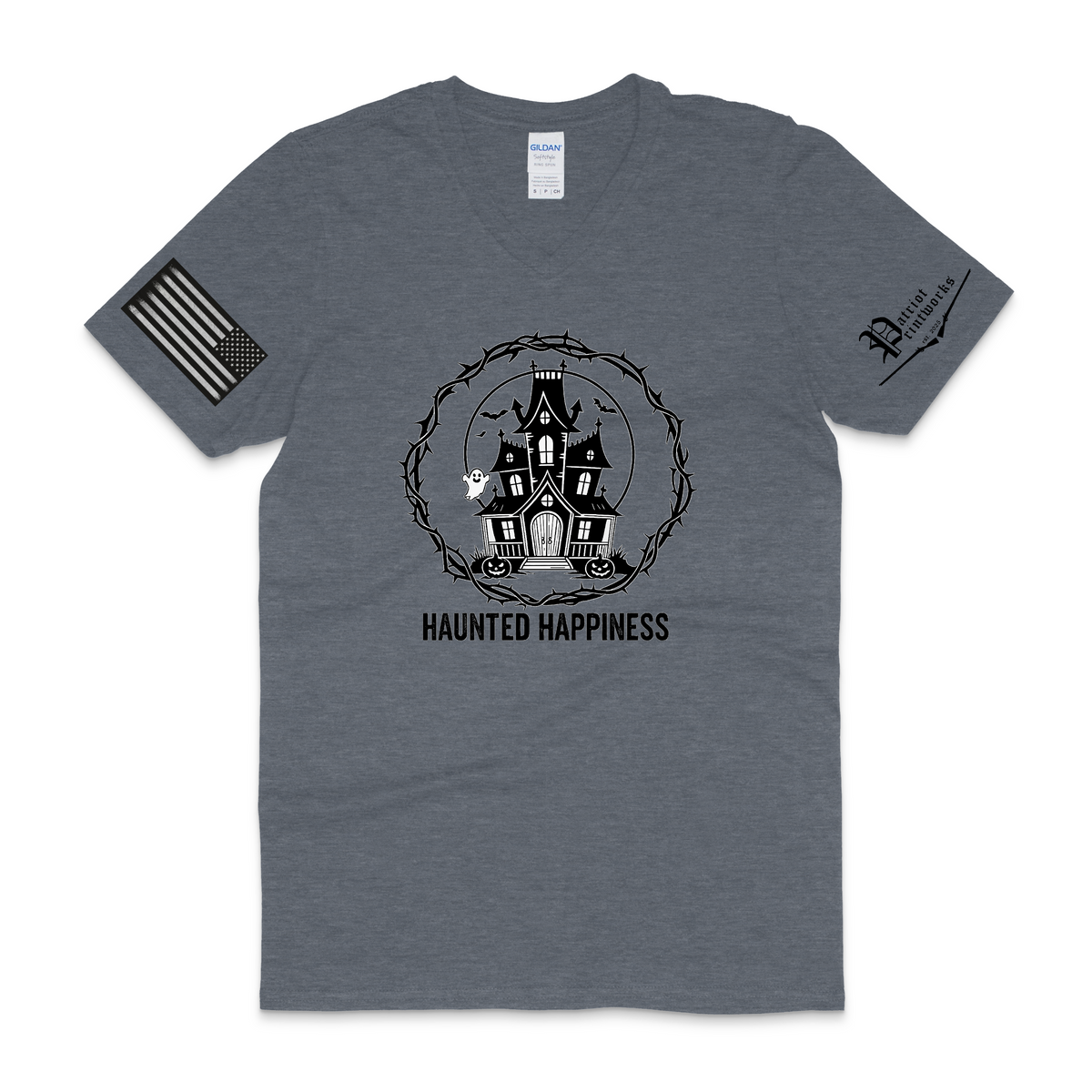 Haunted Happiness V-Neck T-Shirt