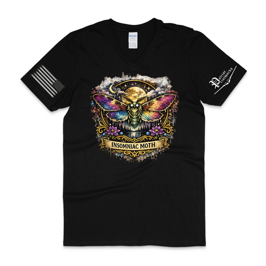 Insomniac Moth V-Neck T-Shirt