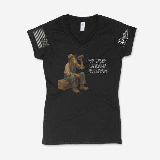 Life In Prison Ladies V-Neck T-Shirt