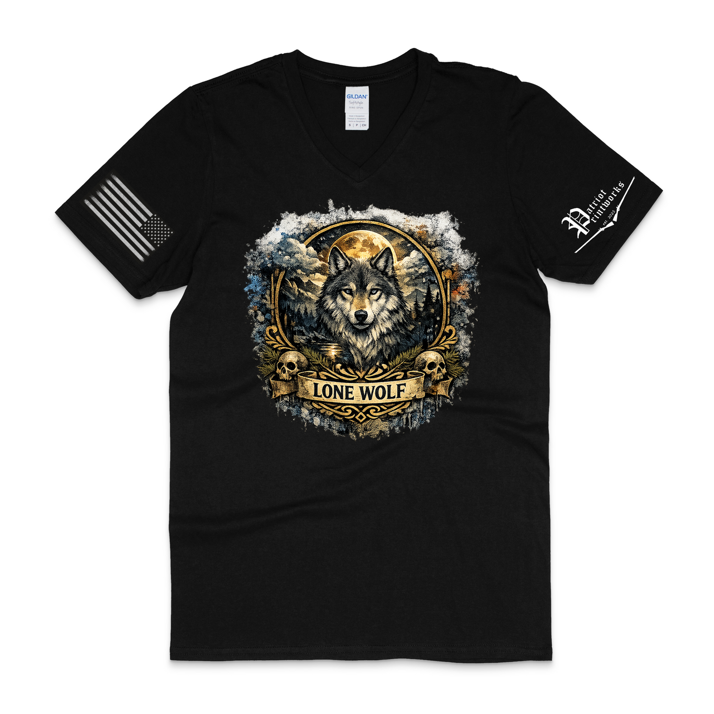 Lone Wolf V-Neck T-Shirt