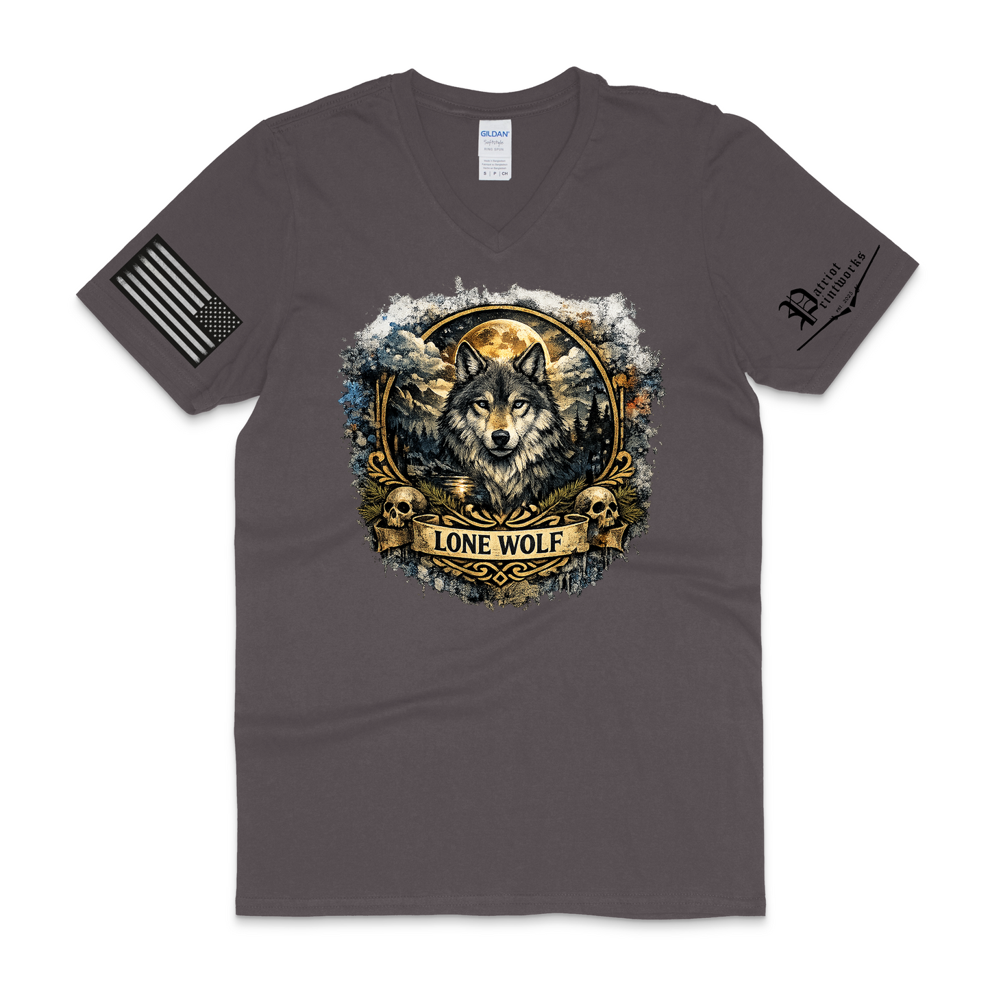 Lone Wolf V-Neck T-Shirt