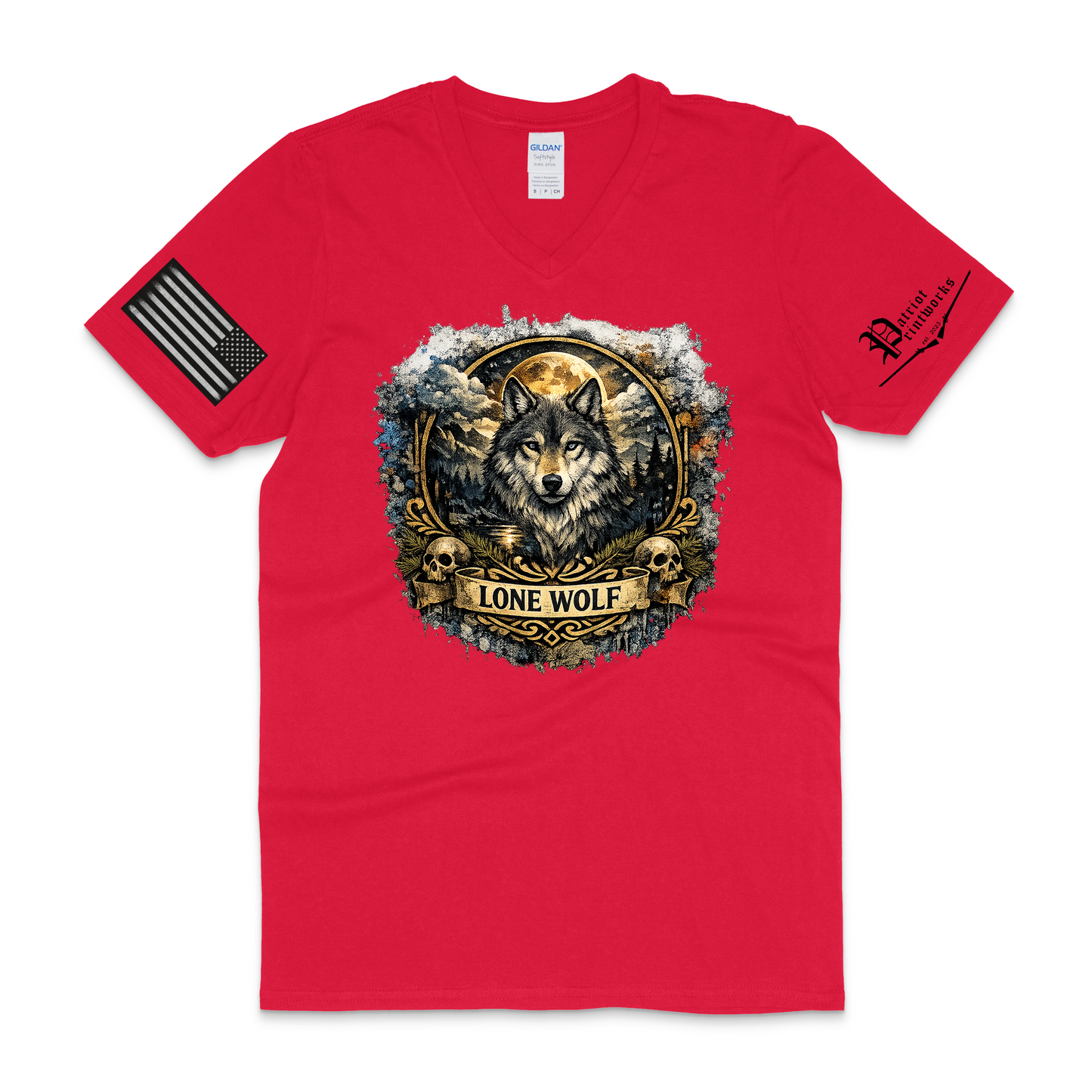 Lone Wolf V-Neck T-Shirt