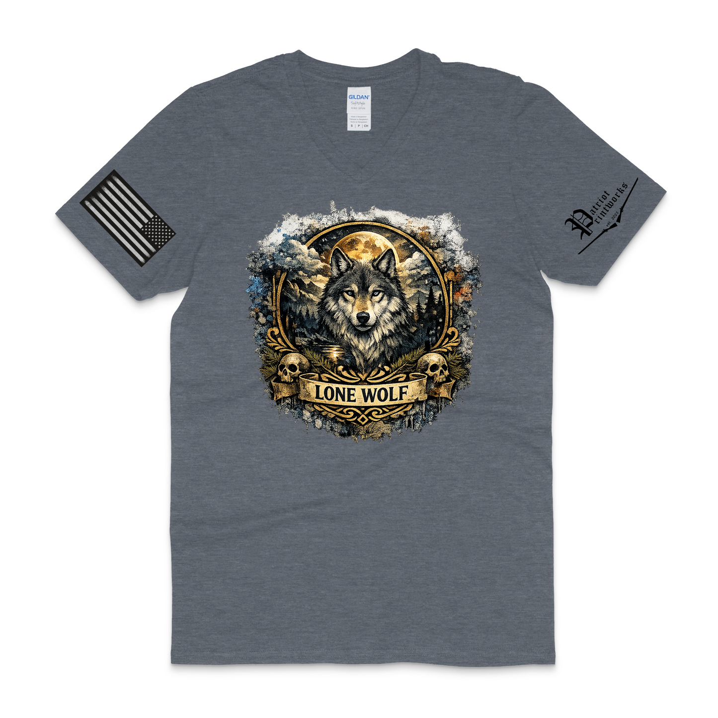 Lone Wolf V-Neck T-Shirt