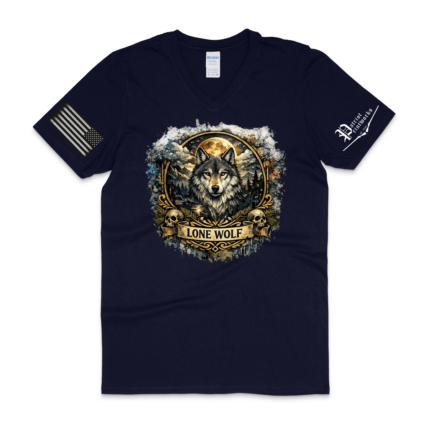 Lone Wolf V-Neck T-Shirt