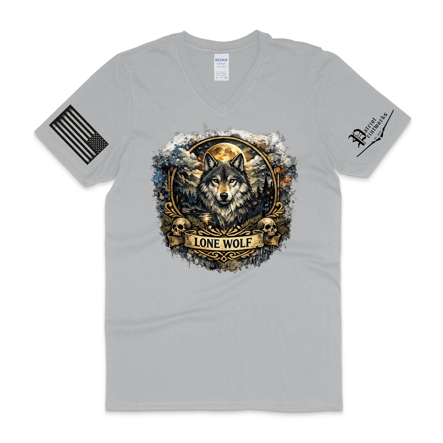 Lone Wolf V-Neck T-Shirt