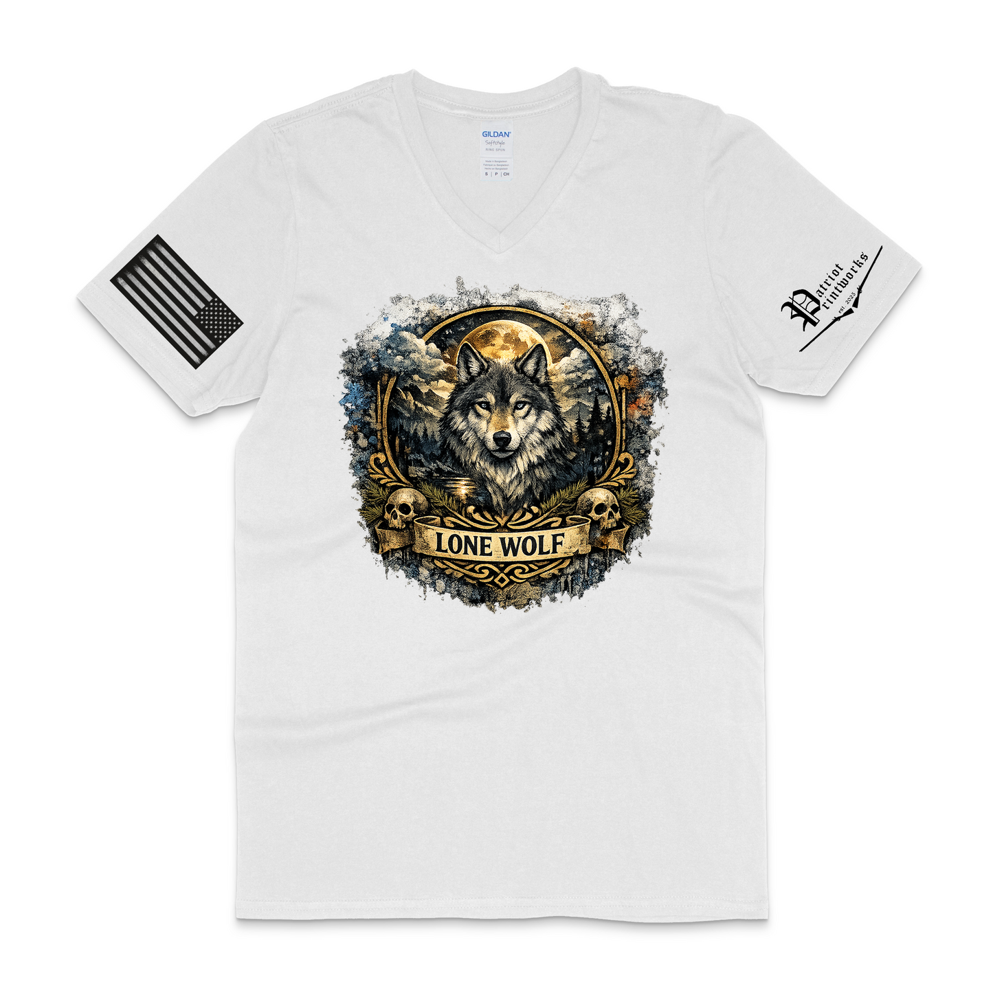 Lone Wolf V-Neck T-Shirt