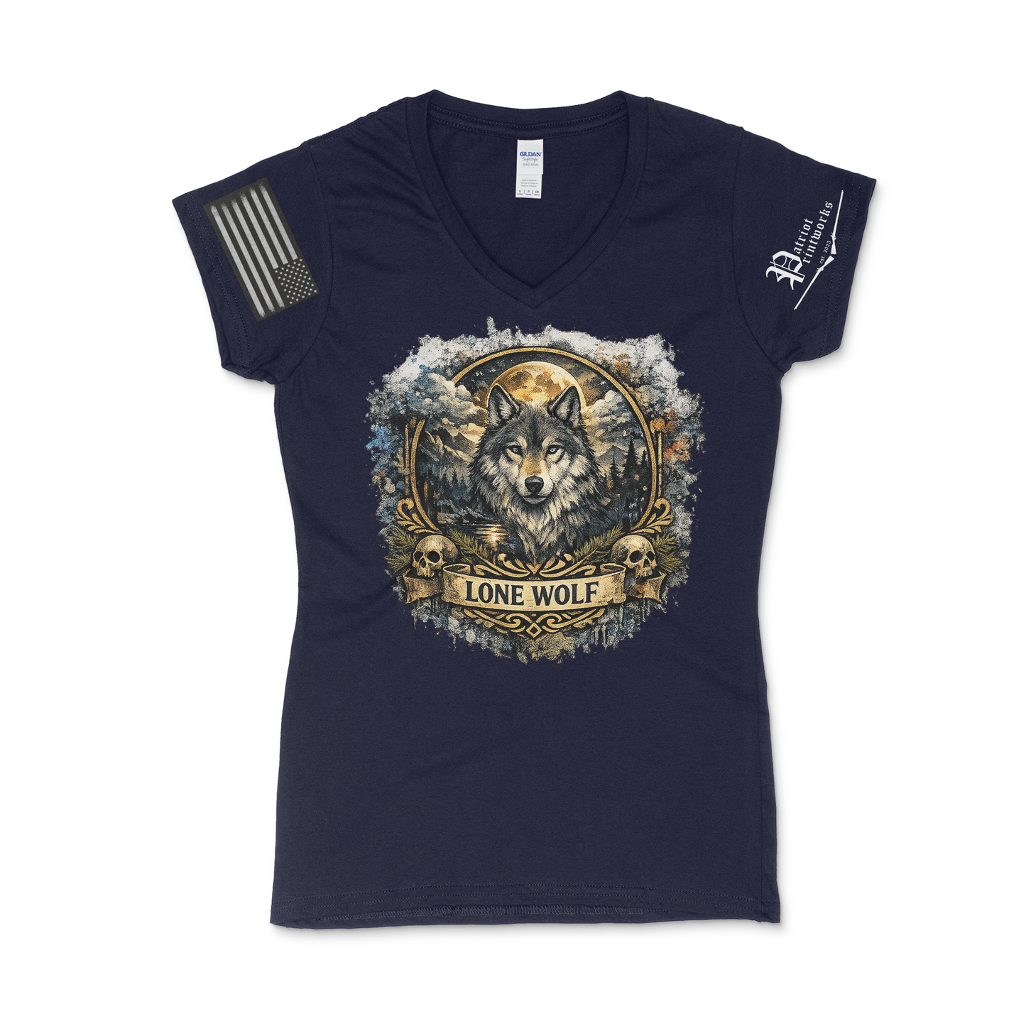 Lone Wolf Ladies V-Neck T-Shirt