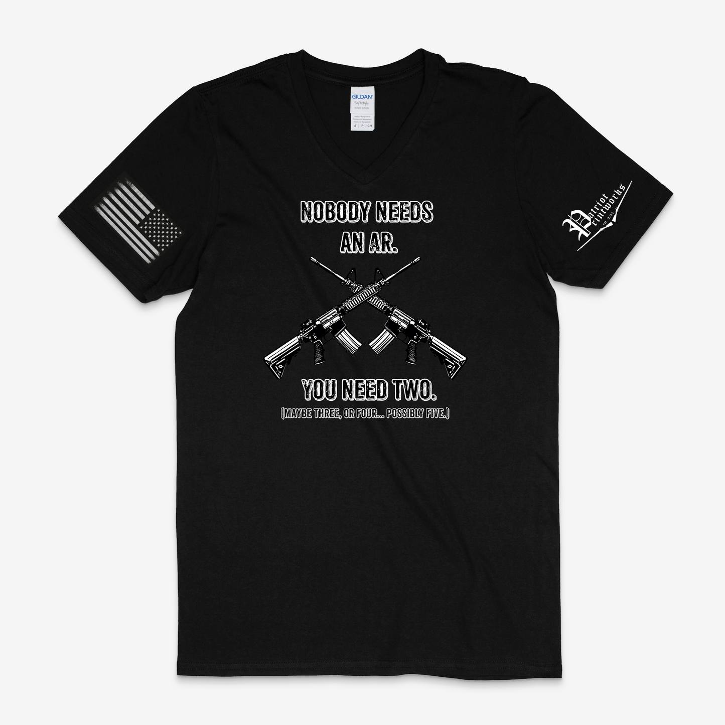 Nobody Needs an AR V-Neck T-Shirt