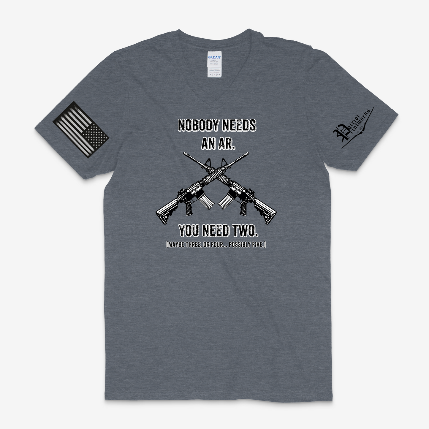 Nobody Needs an AR V-Neck T-Shirt