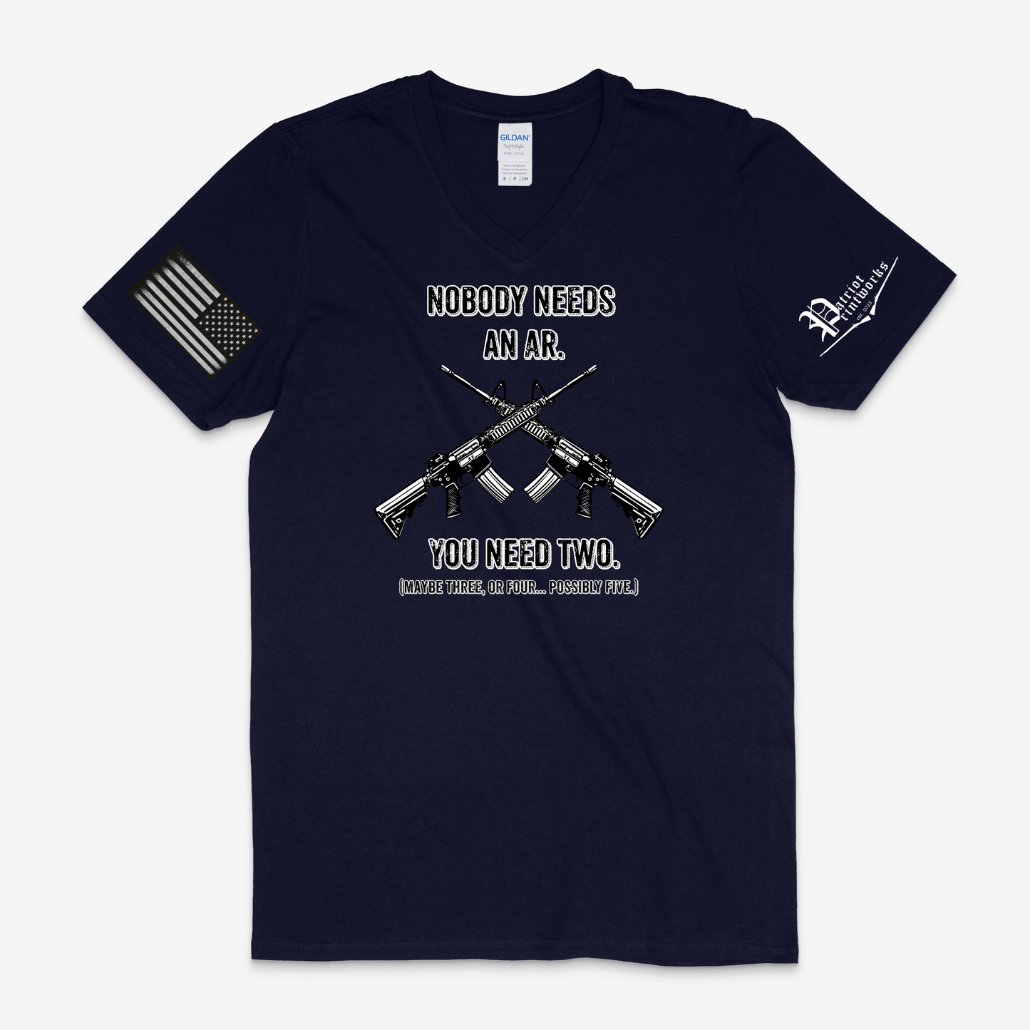 Nobody Needs an AR V-Neck T-Shirt