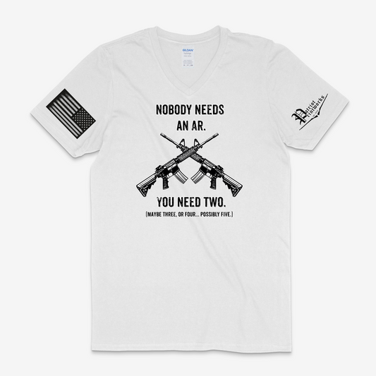 Nobody Needs an AR V-Neck T-Shirt