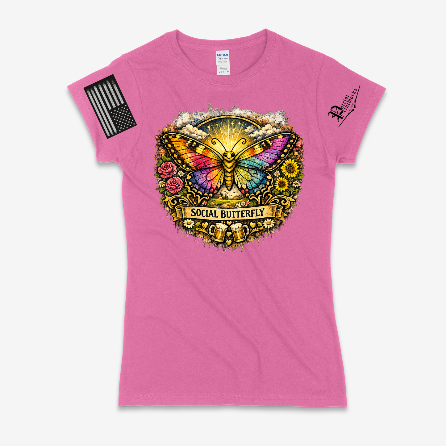 Social Butterfly Ladies T-Shirt