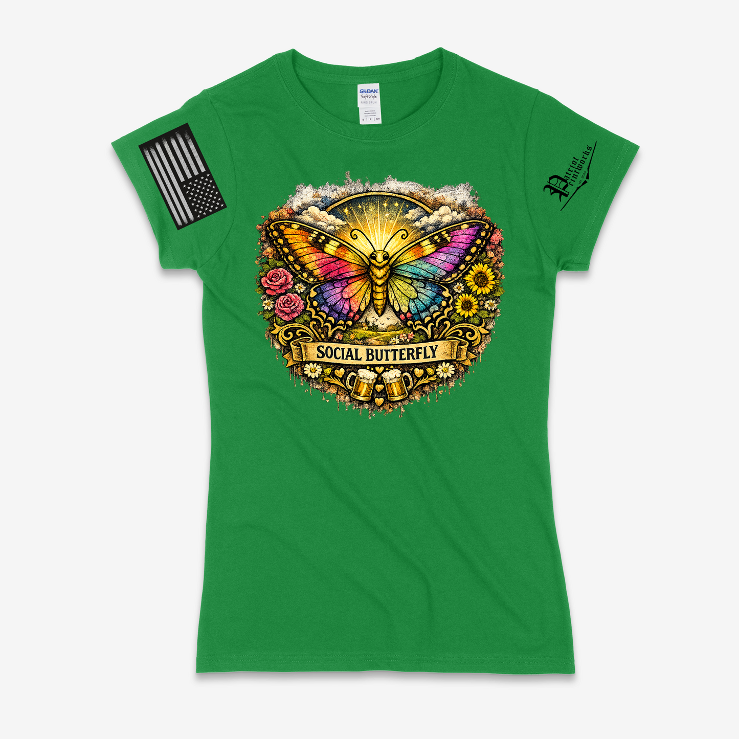 Social Butterfly Ladies T-Shirt