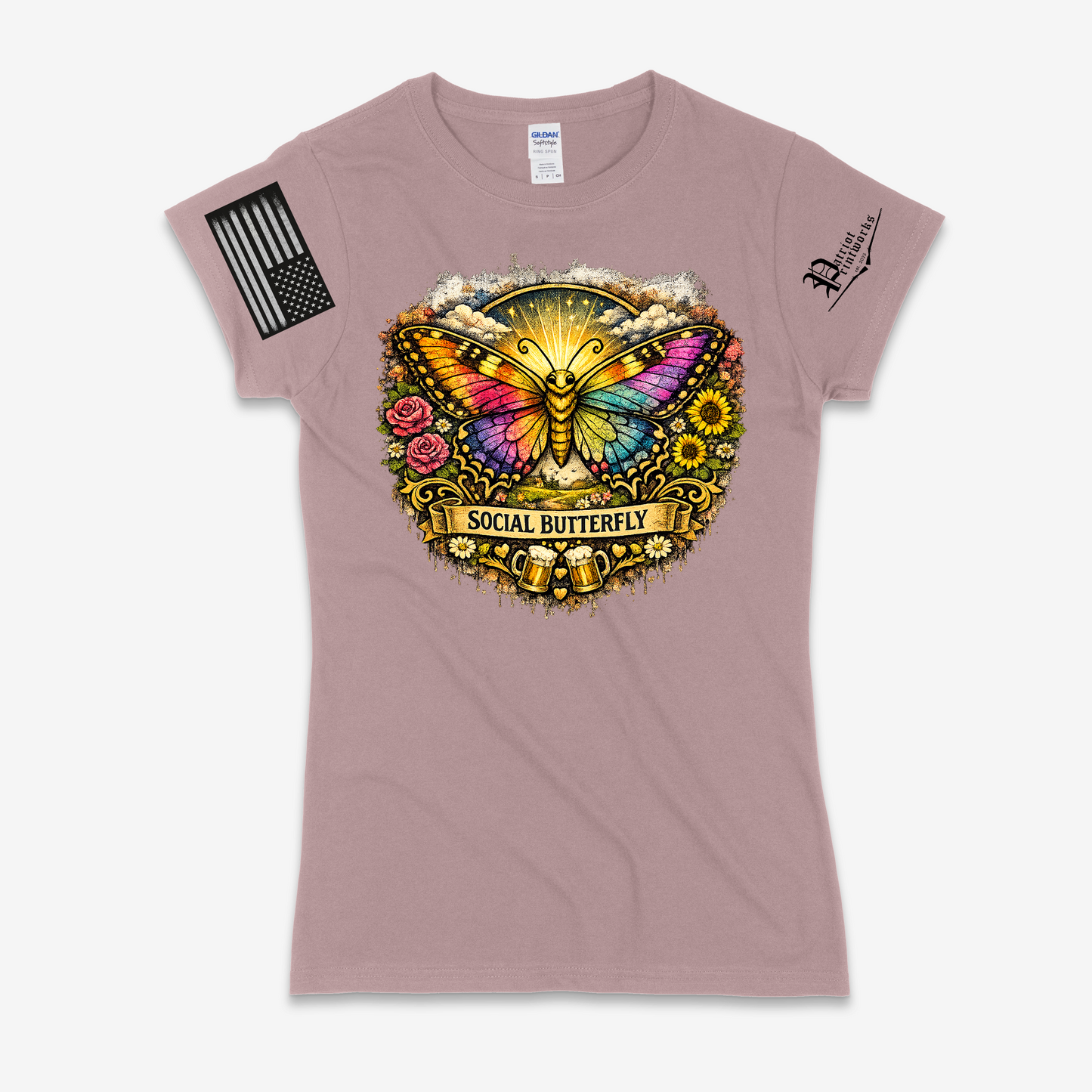 Social Butterfly Ladies T-Shirt