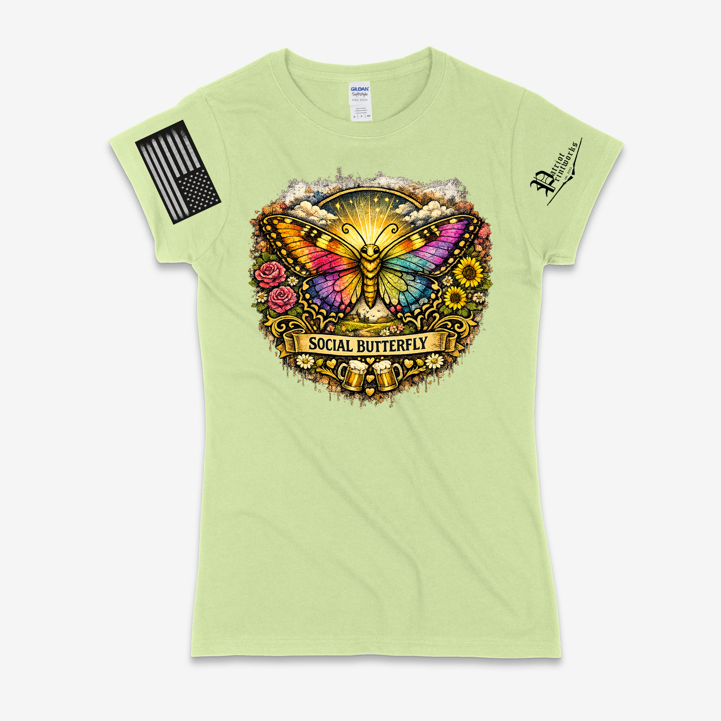 Social Butterfly Ladies T-Shirt